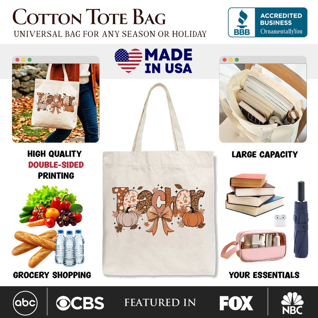 Teacher Coquette Autumn Tote Bag