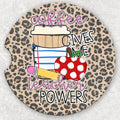 Coffee Gives Me Teacher Powers Car Coaster Set