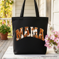 Cow Print Mama Western Tote Bag