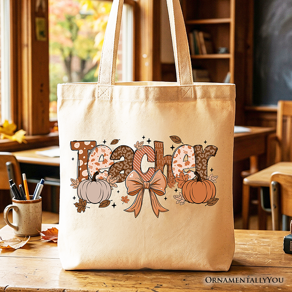 Teacher Coquette Autumn Tote Bag