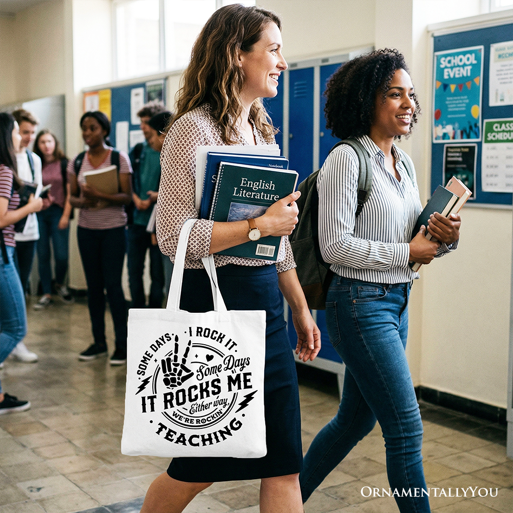 Some Days I Rock It Some Days It Rocks Me Tote Bag