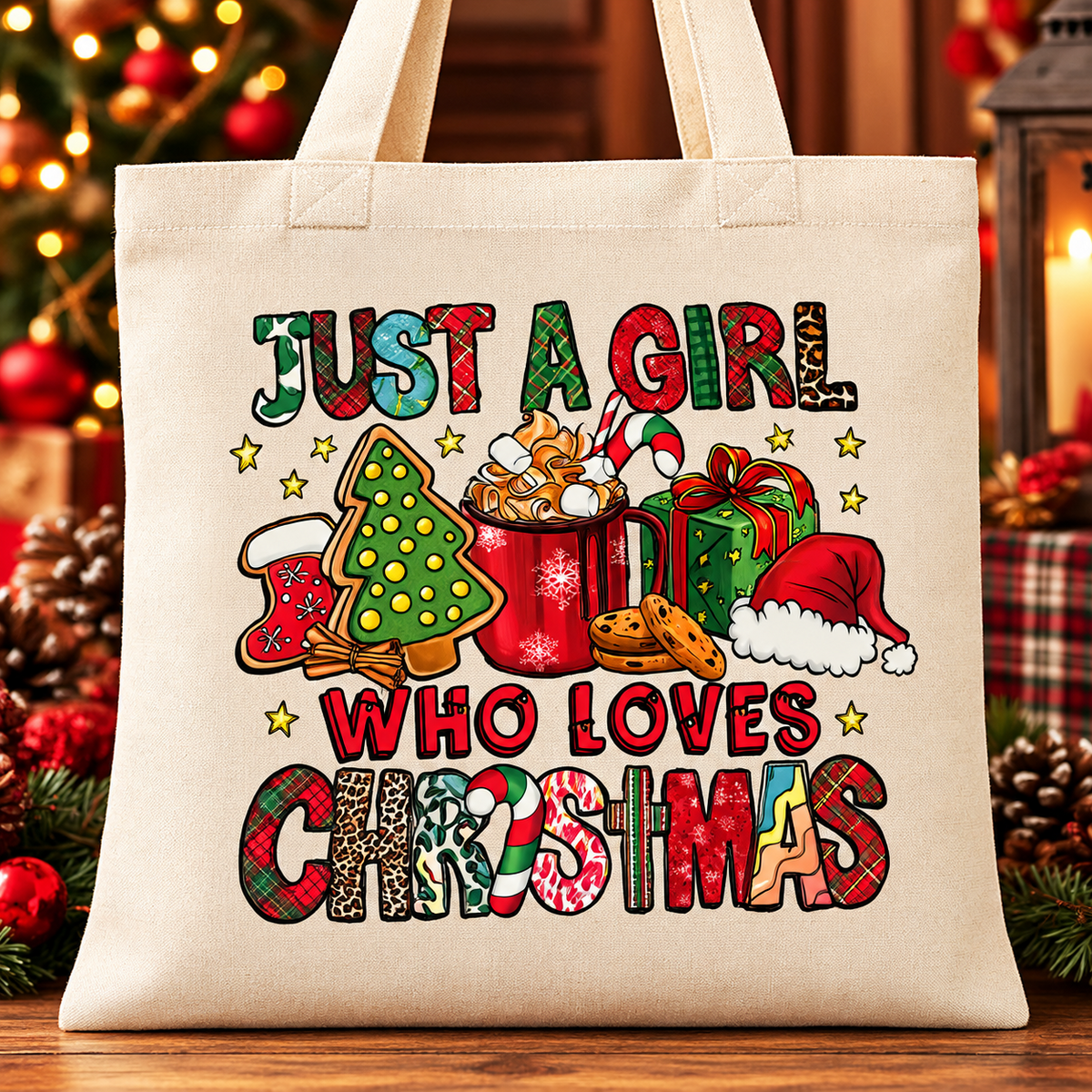 Just A Girl Who Loves Christmas Tote Bag
